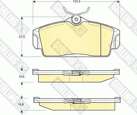 Girling 6131681 - Brake Pad Set, disc brake autospares.lv