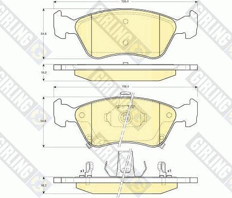 Girling 6131632 - Brake Pad Set, disc brake autospares.lv