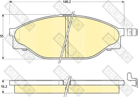 Girling 6131099 - Brake Pad Set, disc brake autospares.lv