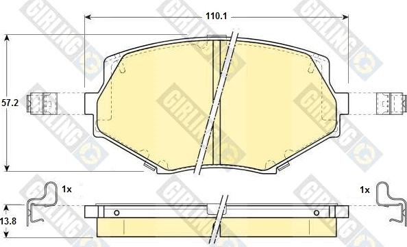 Girling 6131039 - Brake Pad Set, disc brake autospares.lv