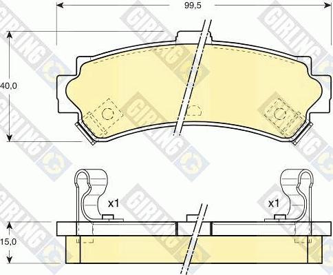 Girling 6131159 - Brake Pad Set, disc brake autospares.lv