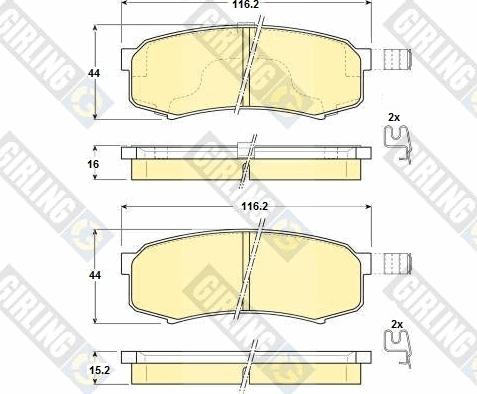 Girling 6131109 - Brake Pad Set, disc brake autospares.lv