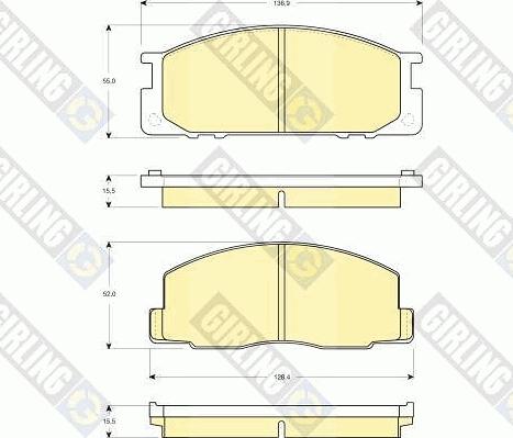 Girling 6131309 - Brake Pad Set, disc brake autospares.lv