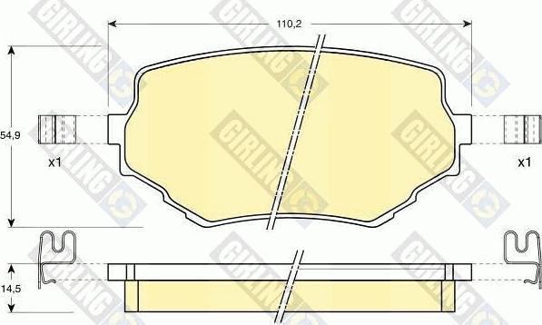 Girling 6131329 - Brake Pad Set, disc brake autospares.lv