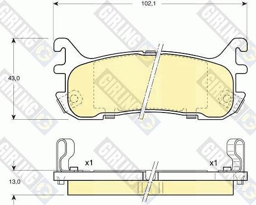 Girling 6131299 - Brake Pad Set, disc brake autospares.lv