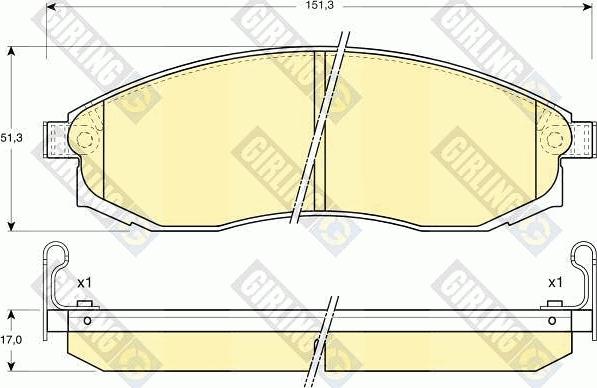 Girling 6131249 - Brake Pad Set, disc brake autospares.lv