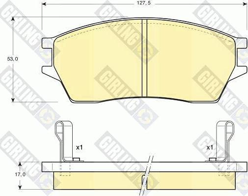 Girling 6131289 - Brake Pad Set, disc brake autospares.lv