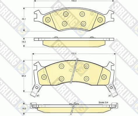 Girling 6131235 - Brake Pad Set, disc brake autospares.lv