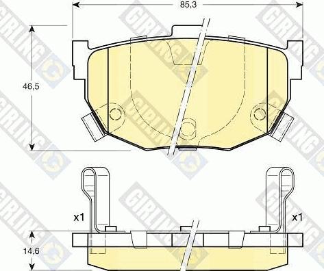 Girling 6131709 - Brake Pad Set, disc brake autospares.lv