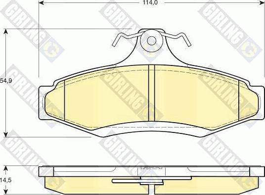 Girling 6131721 - Brake Pad Set, disc brake autospares.lv