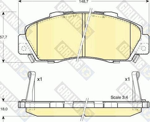 Girling 6131779 - Brake Pad Set, disc brake autospares.lv