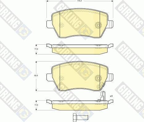 Girling 6133961 - Brake Pad Set, disc brake autospares.lv