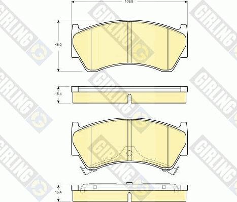 Girling 6133919 - Brake Pad Set, disc brake autospares.lv