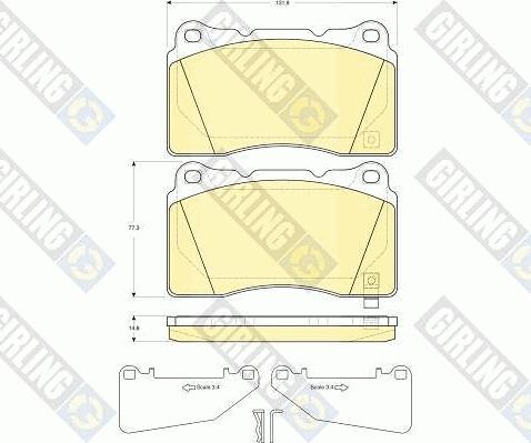 Girling 6133499 - Brake Pad Set, disc brake autospares.lv