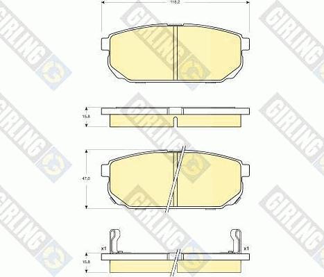 Girling 6133449 - Brake Pad Set, disc brake autospares.lv