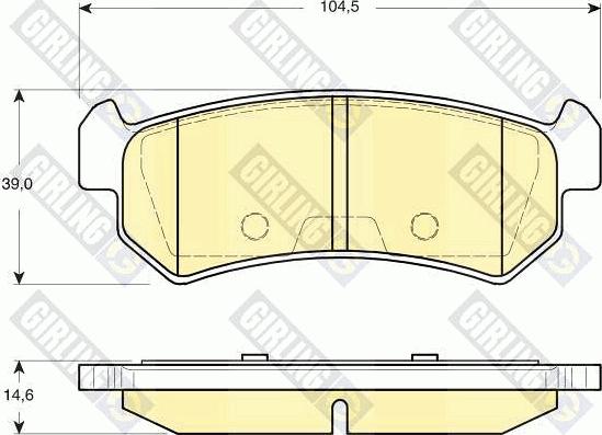 Girling 6133489 - Brake Pad Set, disc brake autospares.lv