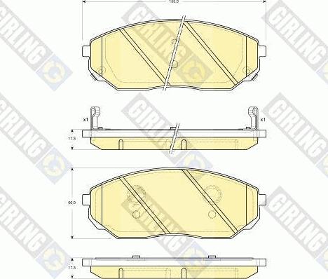 Girling 6133439 - Brake Pad Set, disc brake autospares.lv