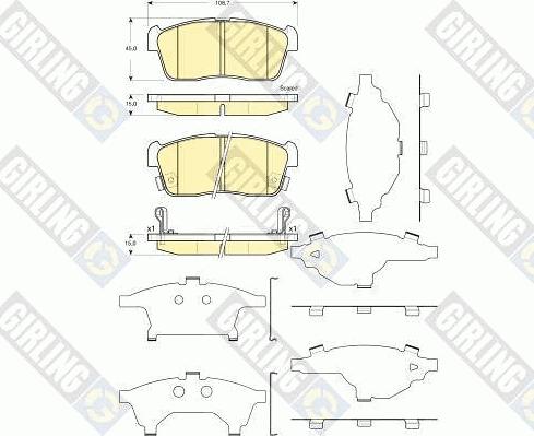 Girling 6133599 - Brake Pad Set, disc brake autospares.lv