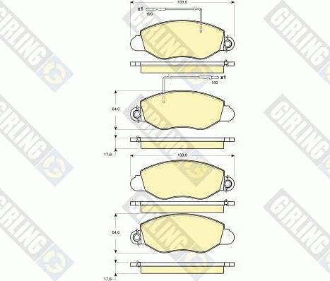 Girling 6133544 - Brake Pad Set, disc brake autospares.lv