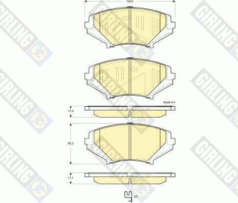 Girling 6133569 - Brake Pad Set, disc brake autospares.lv