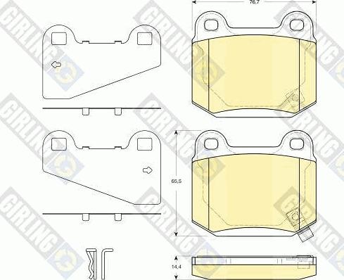 Girling 6133509 - Brake Pad Set, disc brake autospares.lv