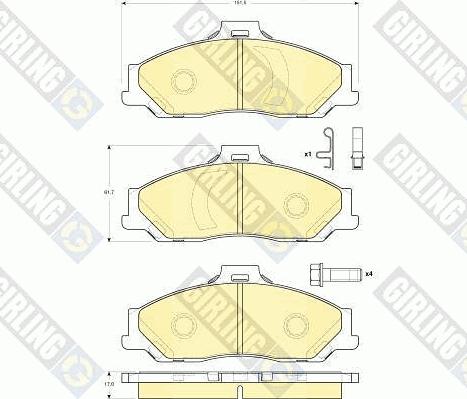 Girling 6133539 - Brake Pad Set, disc brake autospares.lv