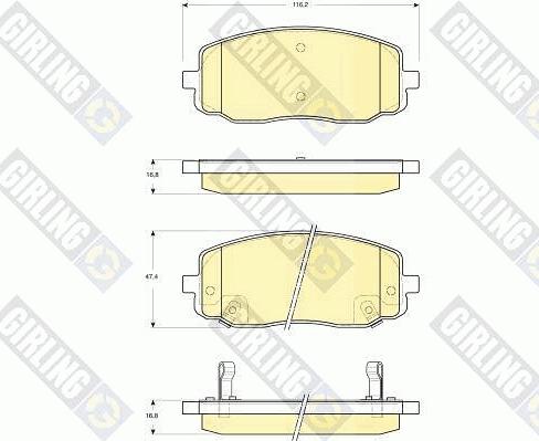 Girling 6133699 - Brake Pad Set, disc brake autospares.lv