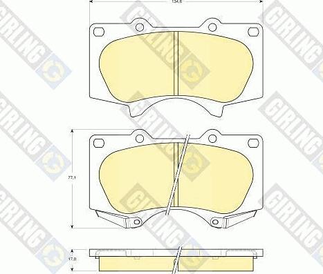 Girling 6133649 - Brake Pad Set, disc brake autospares.lv