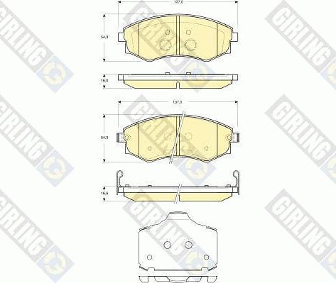 Girling 6133659 - Brake Pad Set, disc brake autospares.lv