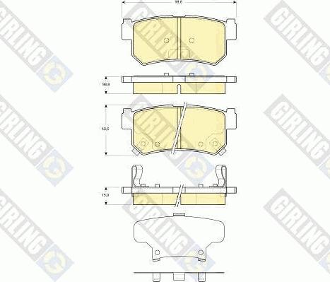 Girling 6133669 - Brake Pad Set, disc brake autospares.lv