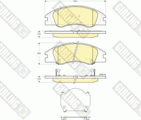 Girling 6133679 - Brake Pad Set, disc brake autospares.lv