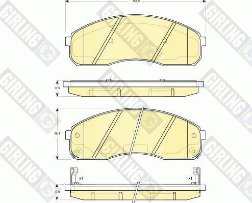 Girling 6133019 - Brake Pad Set, disc brake autospares.lv