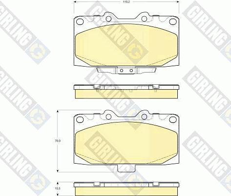 Girling 6133079 - Brake Pad Set, disc brake autospares.lv