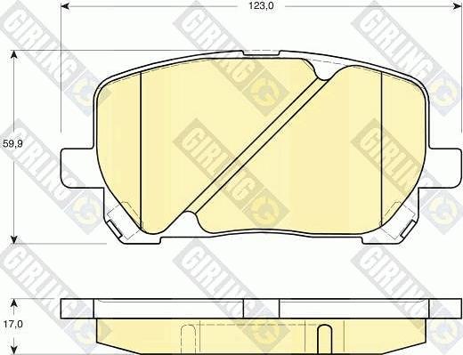 Girling 6133159 - Brake Pad Set, disc brake autospares.lv