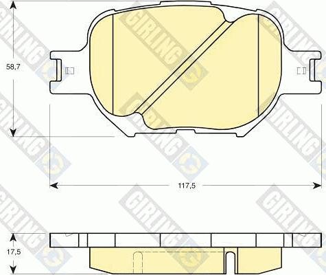 Girling 6133169 - Brake Pad Set, disc brake autospares.lv