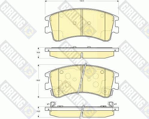 Girling 6133109 - Brake Pad Set, disc brake autospares.lv