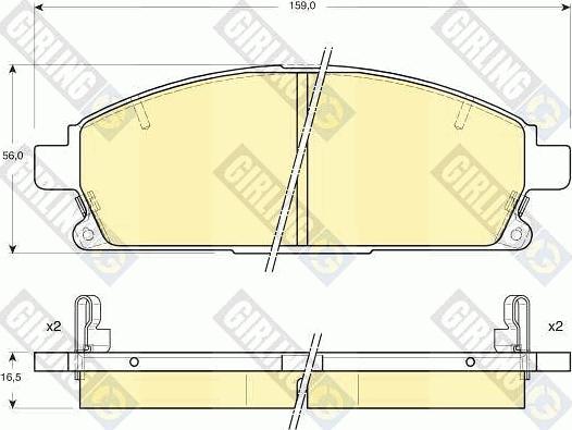 Girling 6133129 - Brake Pad Set, disc brake autospares.lv