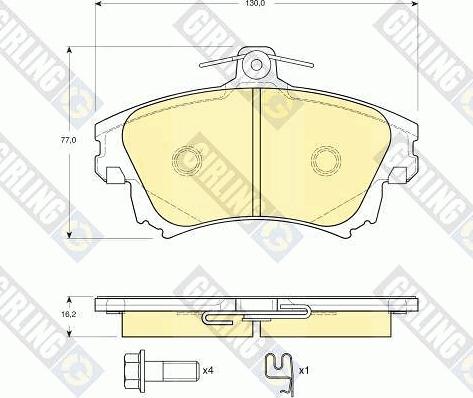 Girling 6133891 - Brake Pad Set, disc brake autospares.lv