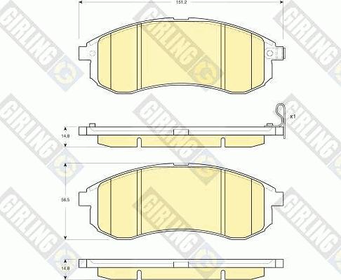 Girling 6133809 - Brake Pad Set, disc brake autospares.lv