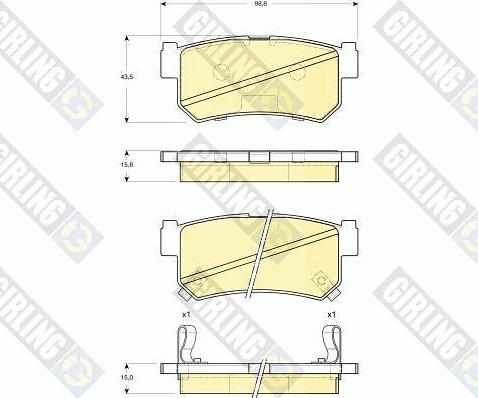 Girling 6133829 - Brake Pad Set, disc brake autospares.lv