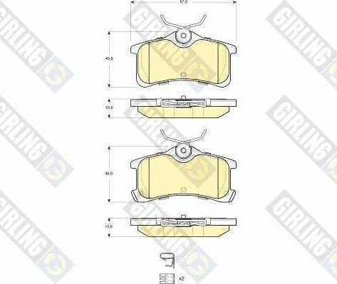 Girling 6133341 - Brake Pad Set, disc brake autospares.lv