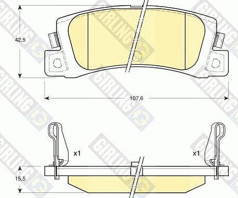 Girling 6133299 - Brake Pad Set, disc brake autospares.lv