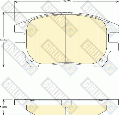 Girling 6133799 - Brake Pad Set, disc brake autospares.lv