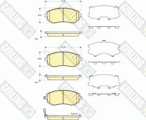 Girling 6133719 - Brake Pad Set, disc brake autospares.lv