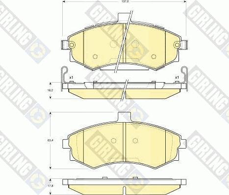 Girling 6133789 - Brake Pad Set, disc brake autospares.lv