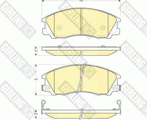 Girling 6132999 - Brake Pad Set, disc brake autospares.lv