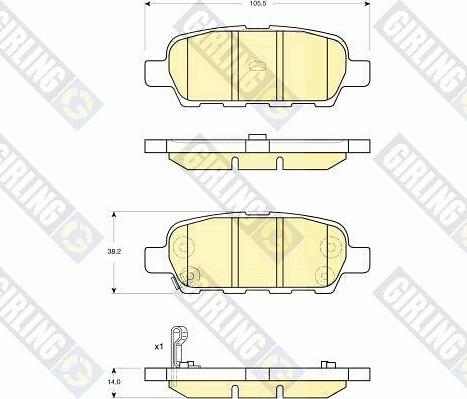 Girling 6132949 - Brake Pad Set, disc brake autospares.lv