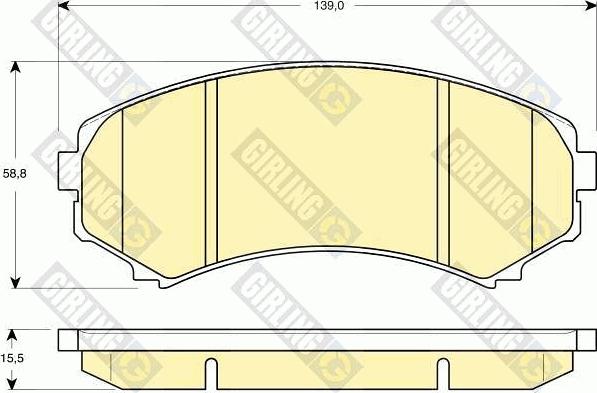 Girling 6132469 - Brake Pad Set, disc brake autospares.lv