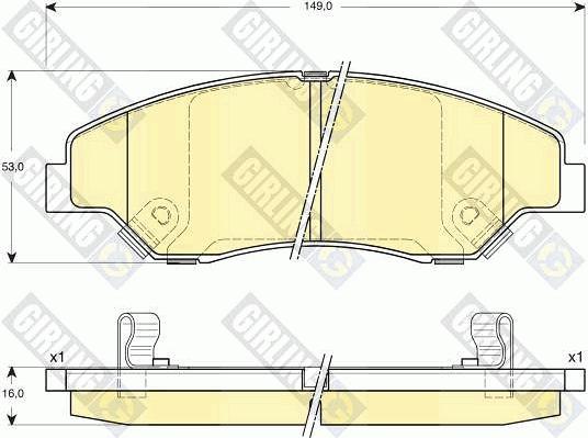 Girling 6132419 - Brake Pad Set, disc brake autospares.lv