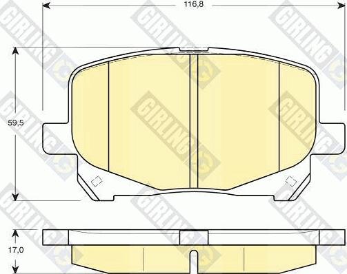 Girling 6132489 - Brake Pad Set, disc brake autospares.lv